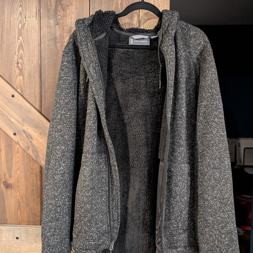 Free Country Black and Gray Men's Jacket